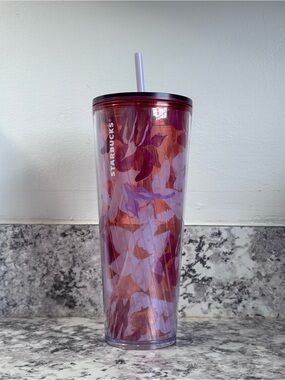 Starbucks Floral Double Wall Cold Cup 24oz NWT